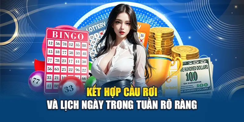 Kết hợp cầu rơi và lịch ngày trong tuần rõ ràng
